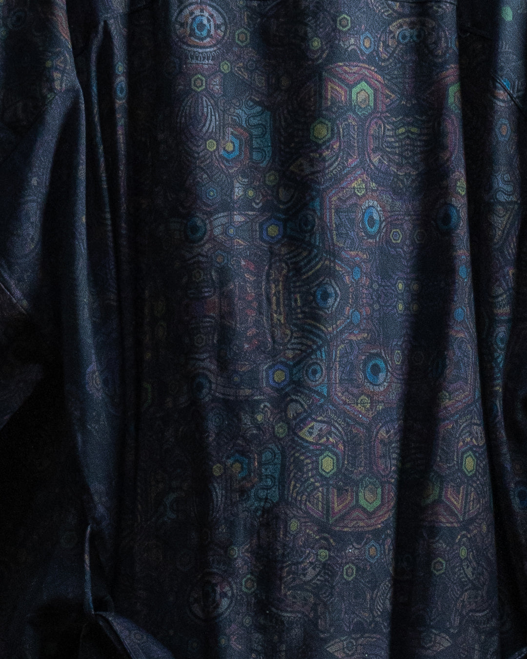 Classic Kimono Long / Cotton Viscose Blend - DARK PSYCHEDELIKA
